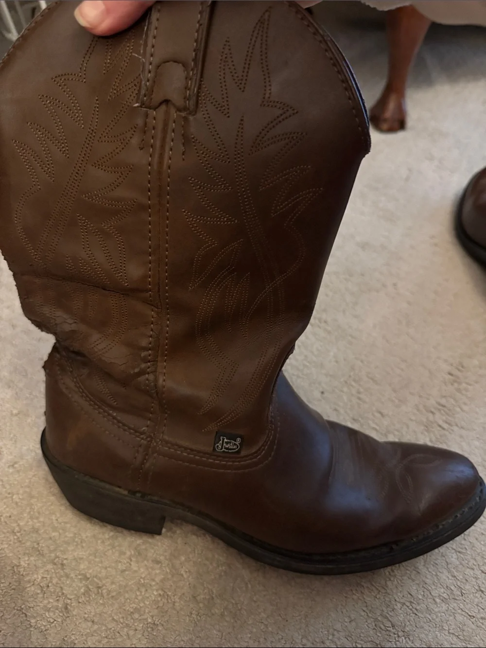 Brown Leather Justin Boots